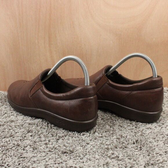 SAS Simplify Womens 7.5 Brown Leather Slip On Comfort Loafers Work Casual - Picture 7 of 11